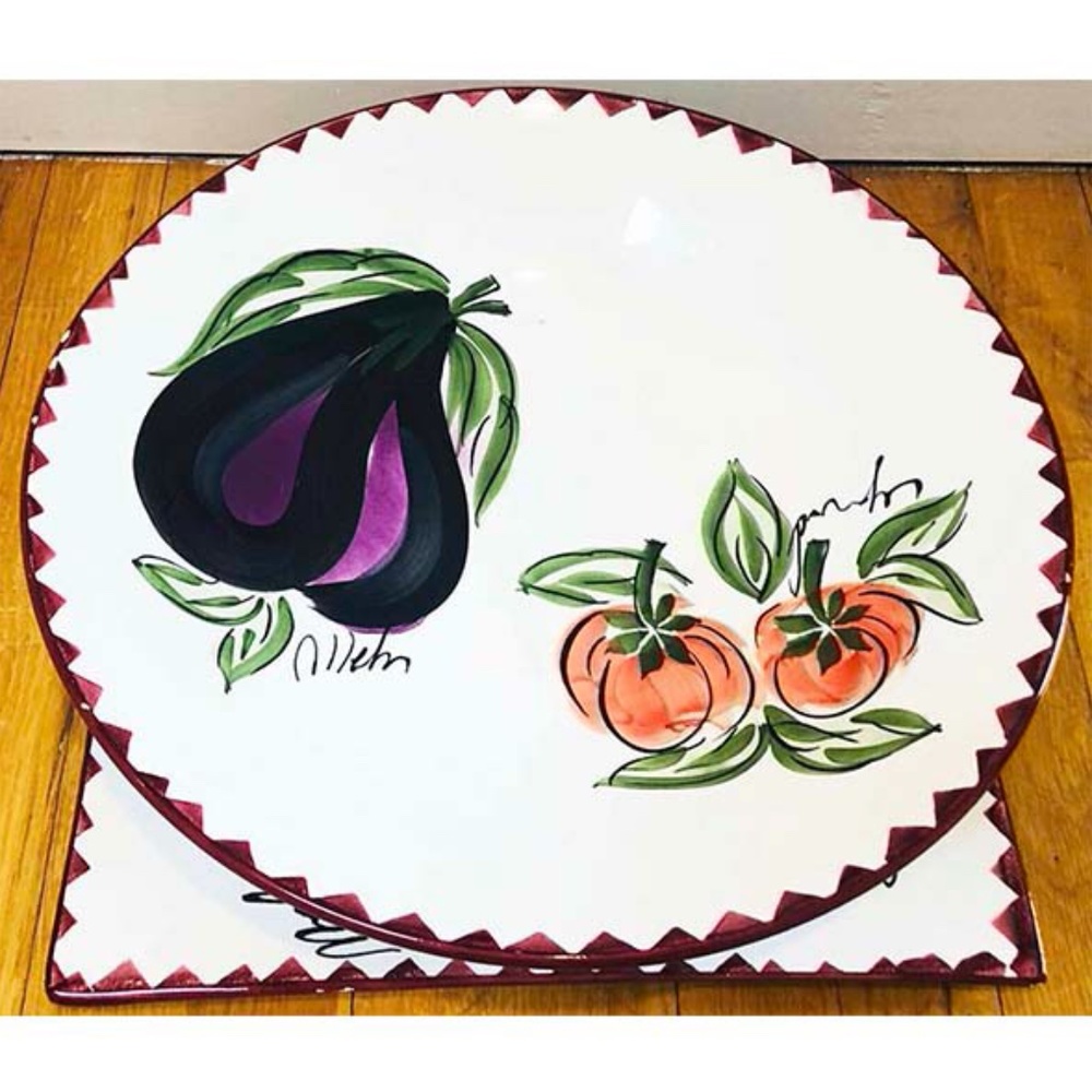 Antica Fornace Large Ceramic Bowl and Plate
